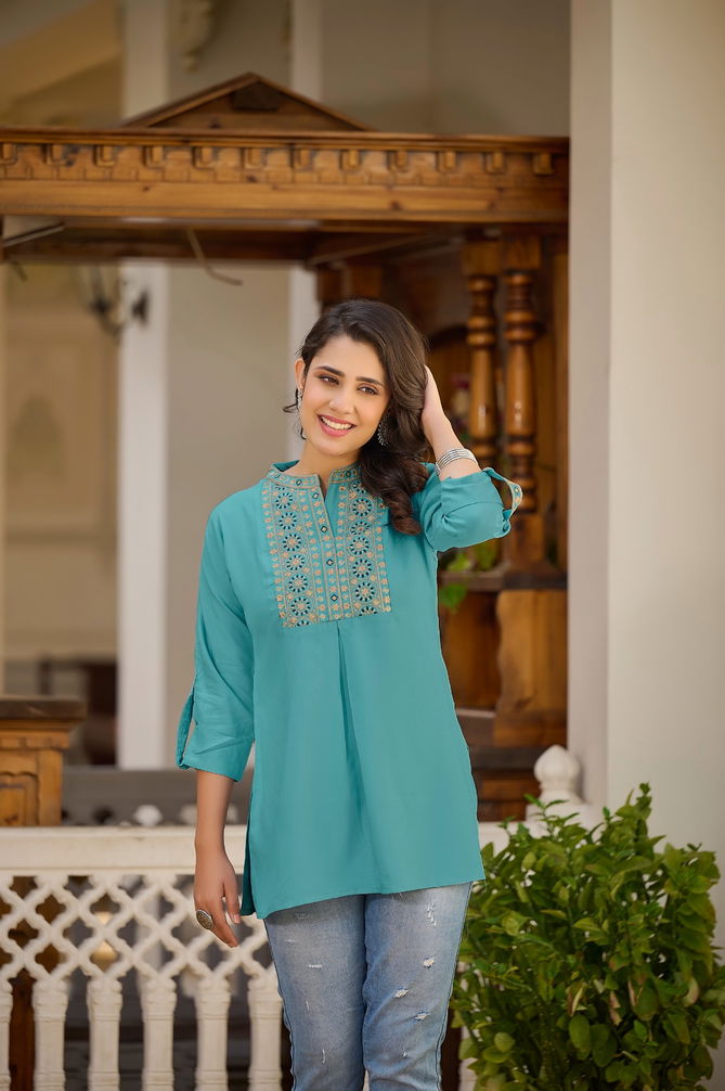 Ada By Rangmaya Rayon Designer Western Ladies Top Wholesale Shop In Surat